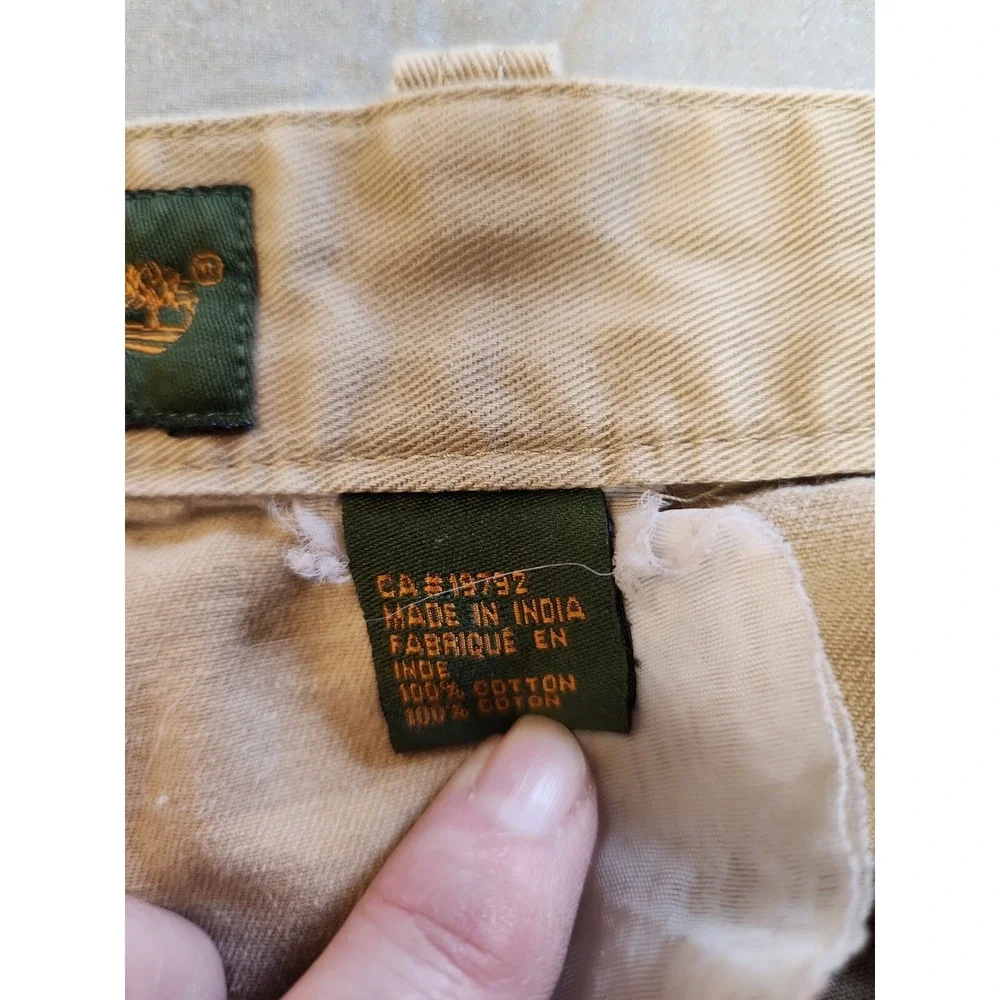 Men's Timberland Relaxed Fit Khaki Cargo Shorts 40 Nice